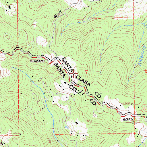 Topographic Map of Mount Van Lone, CA