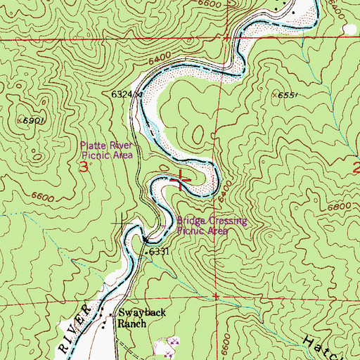 Topographic Map of Platte River Campground, CO