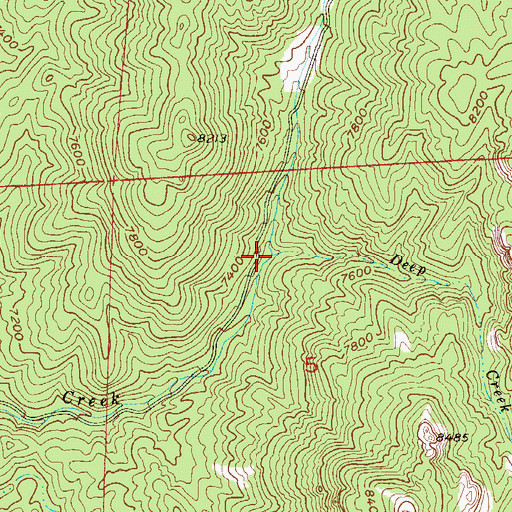 Topographic Map of Deep Creek, CO