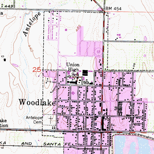 Topographic Map of Castle Rock Elementary School, CA