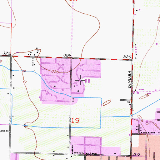 Topographic Map of Fairview Elementary School, CA