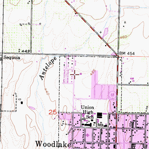 Topographic Map of Francis J White Learning Center, CA