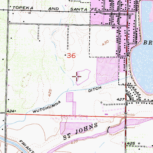 Topographic Map of Little Bravo Lake, CA
