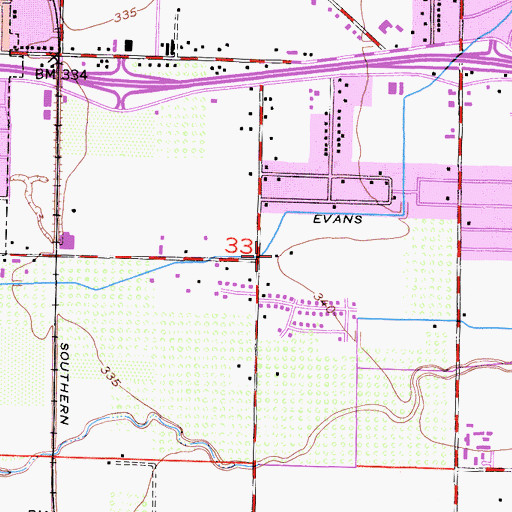 Topographic Map of Pinkham Elementary School, CA