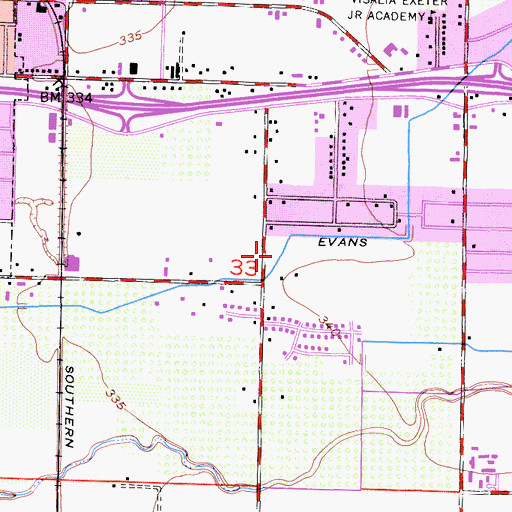 Topographic Map of Pinkham Park, CA