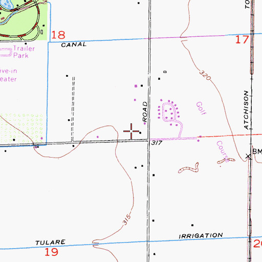 Topographic Map of Sierra View Golf Course (historical), CA