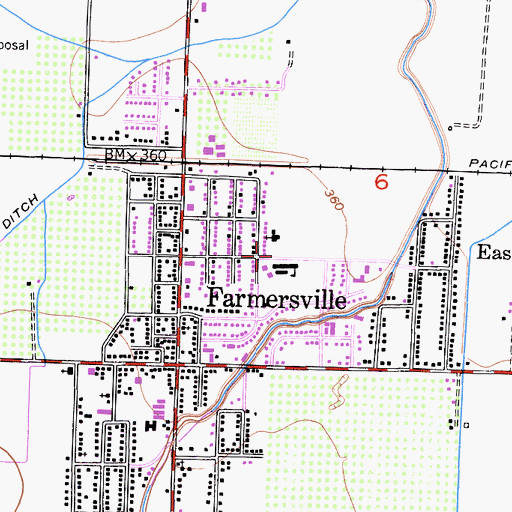 Topographic Map of Ash Street Park, CA