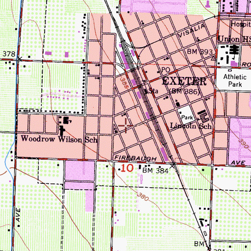 Topographic Map of Church of God, CA