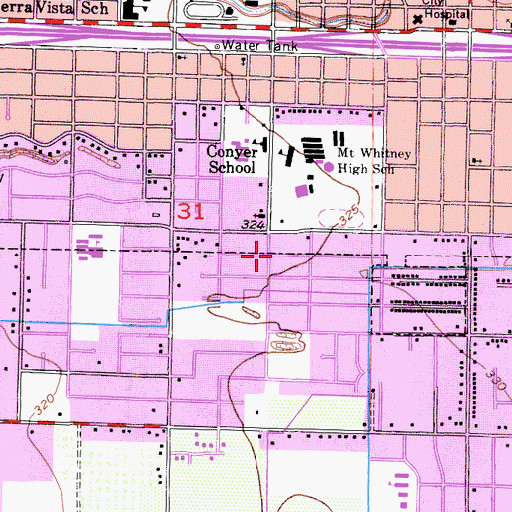 Topographic Map of The Church of Jesus Christ of Latter Day Saints, CA