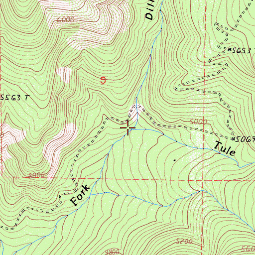 Topographic Map of Dillon Canyon, CA