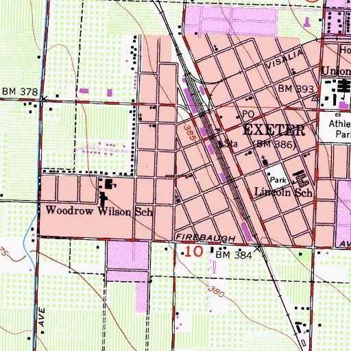 Topographic Map of Evangelical Methodist Church, CA