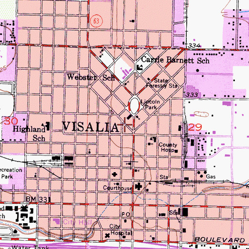 Topographic Map of Faith Assembly of God Church, CA