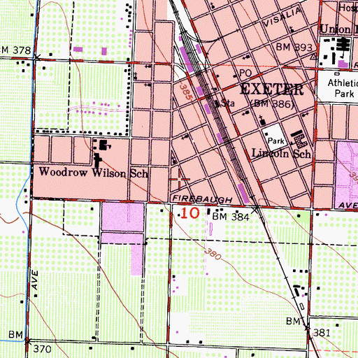 Topographic Map of Foursquare Gospel Church, CA