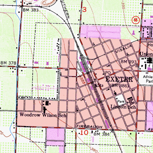 Topographic Map of Free Baptist Church, CA