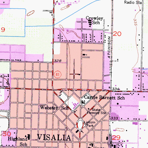Topographic Map of Holy Family Roman Catholic Church, CA