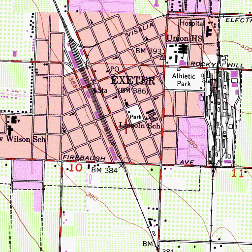 Topographic Map of Sacred Heart Catholic Church, CA