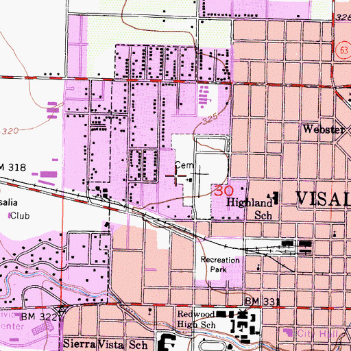 Topographic Map of The Cemetery Chapel, CA