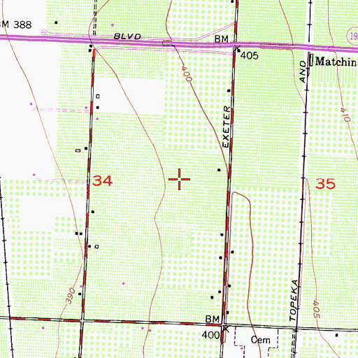 Topographic Map of Trinity Lutheran Church, CA