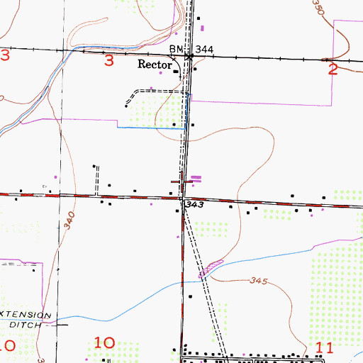 Topographic Map of Union Elementary School, CA
