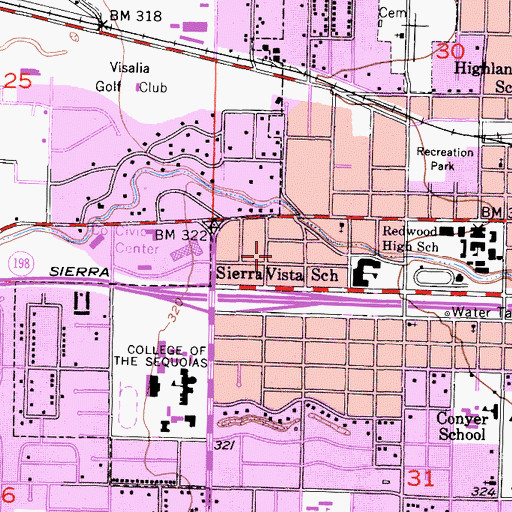 Topographic Map of Congregation B'nai David, CA