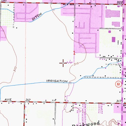 Topographic Map of Crestwood Elementary School, CA