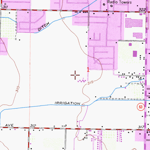 Topographic Map of Crestwood Park, CA
