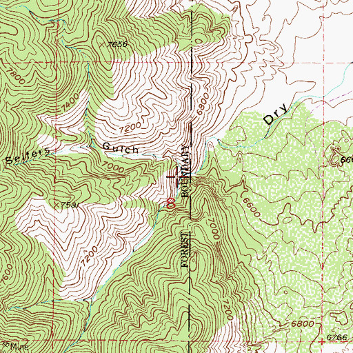 Topographic Map of Seifers Gulch, CO