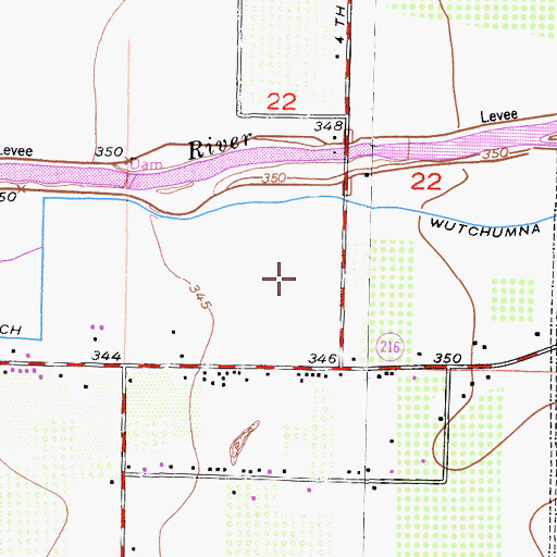 Topographic Map of Golden West High School, CA