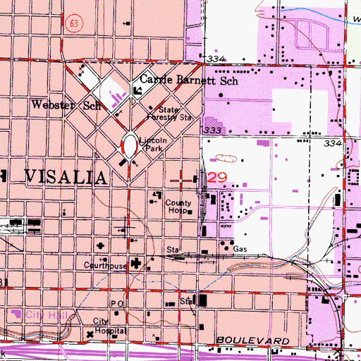 Topographic Map of Ice House Theatre, CA