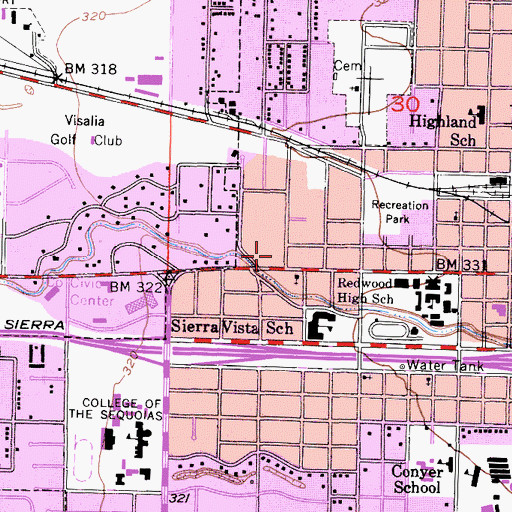 Topographic Map of Memorial Park, CA