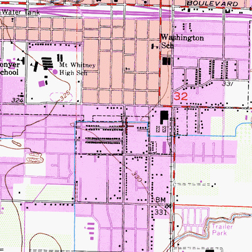 Topographic Map of Pathfinder Christian Elementary School, CA