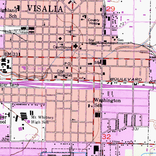 Topographic Map of Pentecostal Holiness Church, CA