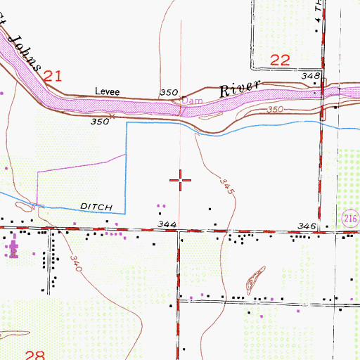 Topographic Map of River Bend Special Education School, CA