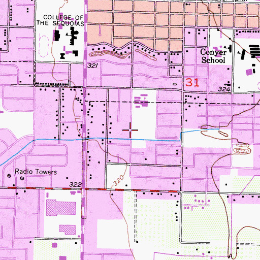 Topographic Map of Rotary Park, CA