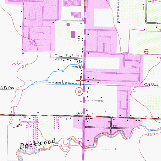 Topographic Map of Towne and Country II Shopping Center, CA