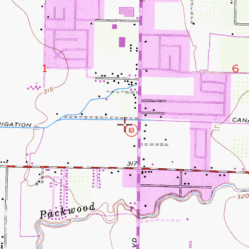 Topographic Map of Towne and Country III Shopping Center, CA