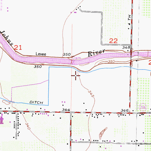 Topographic Map of Valley Oak Middle School, CA