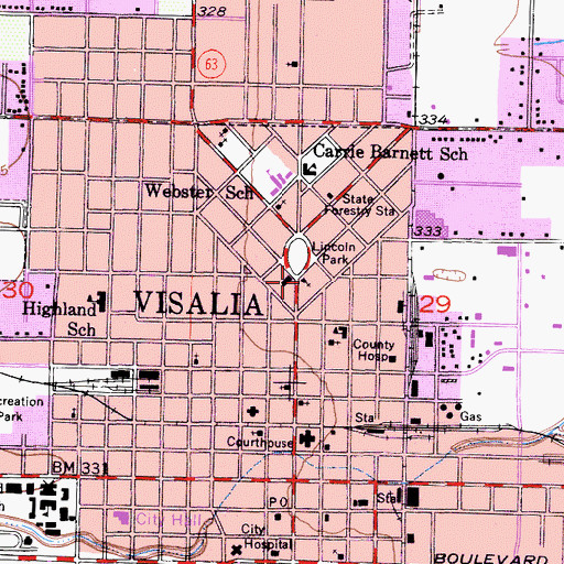 Topographic Map of Church of God, CA