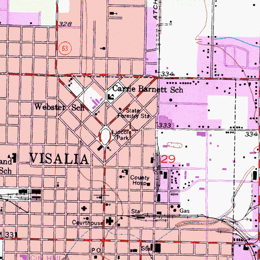 Topographic Map of Second Baptist Church, CA