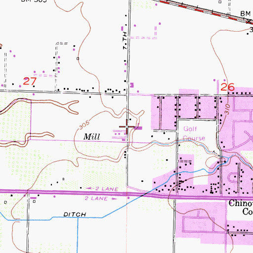 Topographic Map of Willow Glen Elementary School, CA