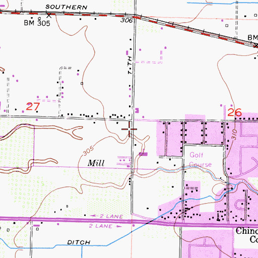 Topographic Map of Willow Glen Park, CA