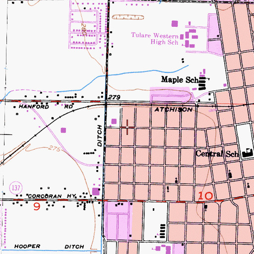 Topographic Map of Church of God in Christ, CA