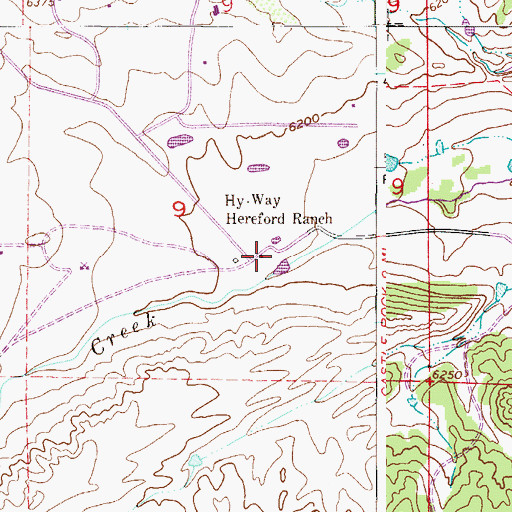 Topographic Map of Hy-Way Hereford Ranch, CO