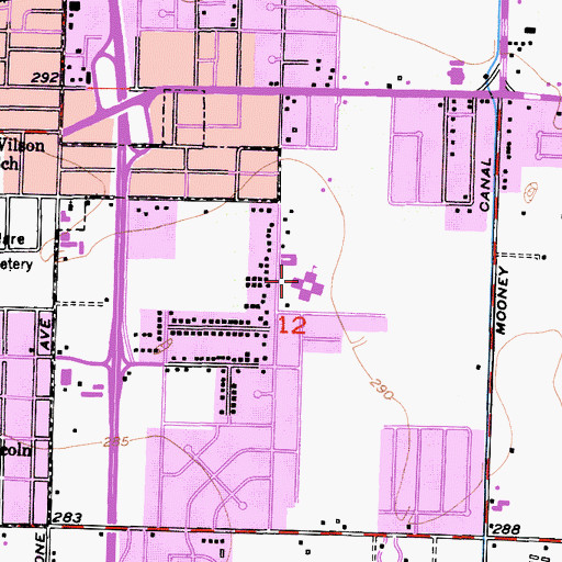 Topographic Map of Frank Kohn Elementary School, CA