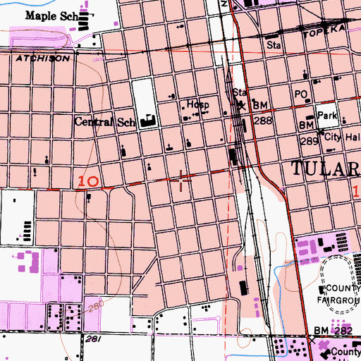Topographic Map of Pentecostal Holiness Church, CA