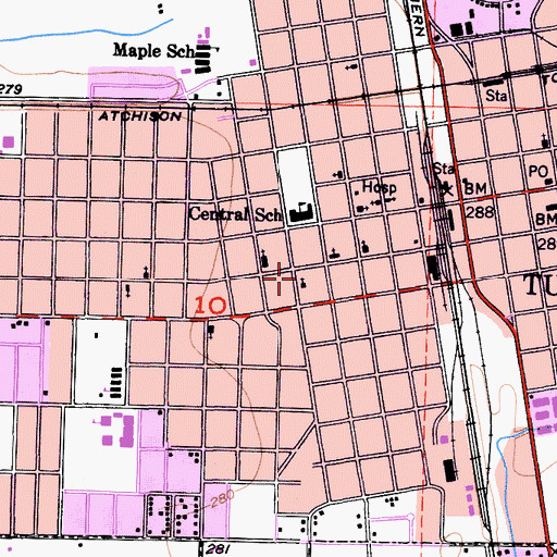 Topographic Map of Reorganized Church of Jesus Christ of Latter Day Saints, CA