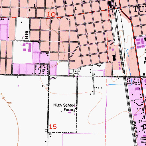 Topographic Map of Valley High School, CA