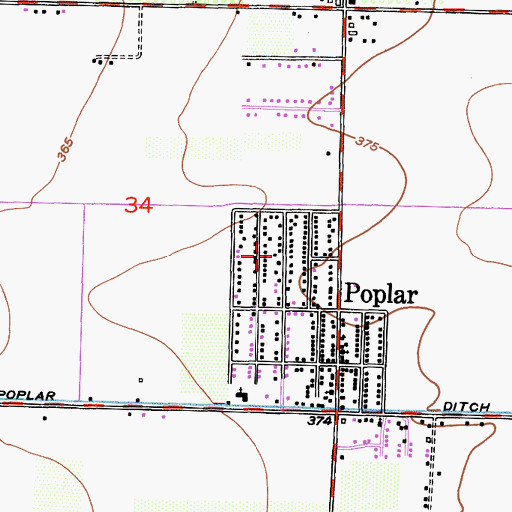 Topographic Map of Apostolic Church of Jesus Christ, CA
