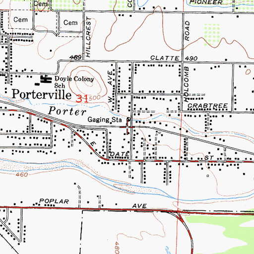 Topographic Map of Assembly of God Neighborhood Church, CA