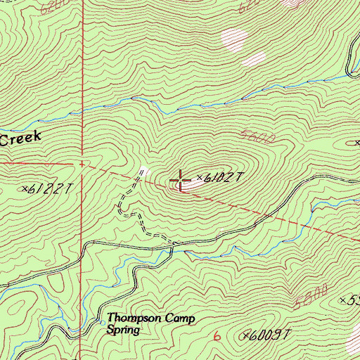 Topographic Map of Dome Rock, CA